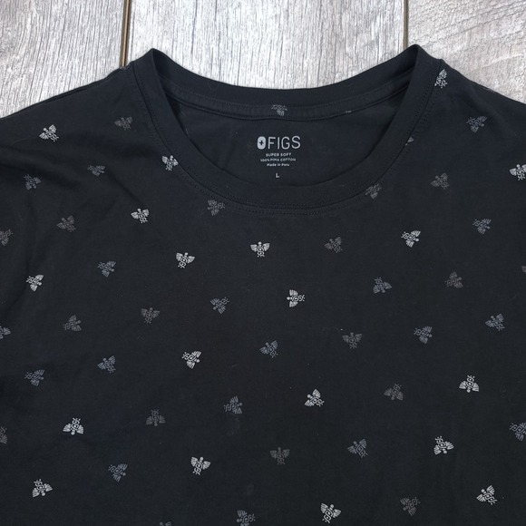 Figs Womens Mens Seamless Underscrub Shirt Size Large Back Print Long Sleeve Top - Picture 5 of 7